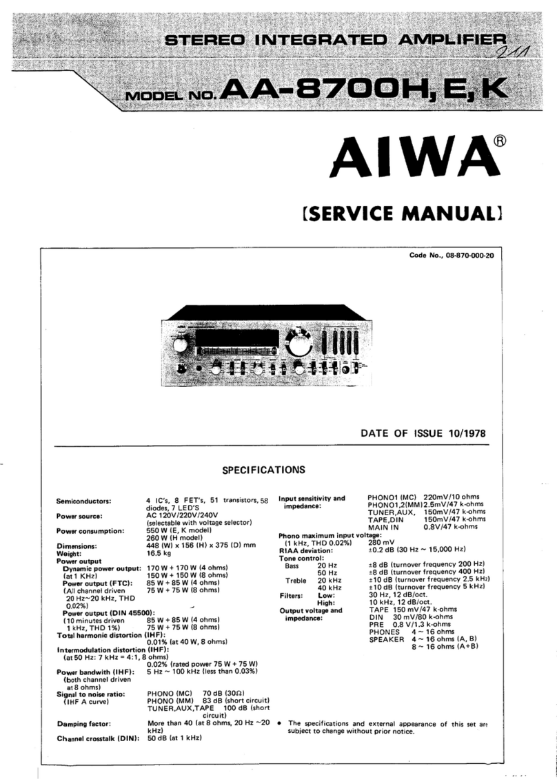 Aiwa 8700 - SERVICE Service manual