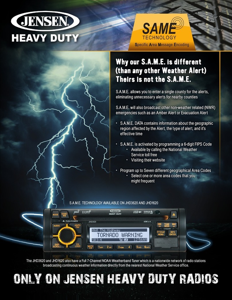 Jensen Heavy Duty JHD3620 User manual