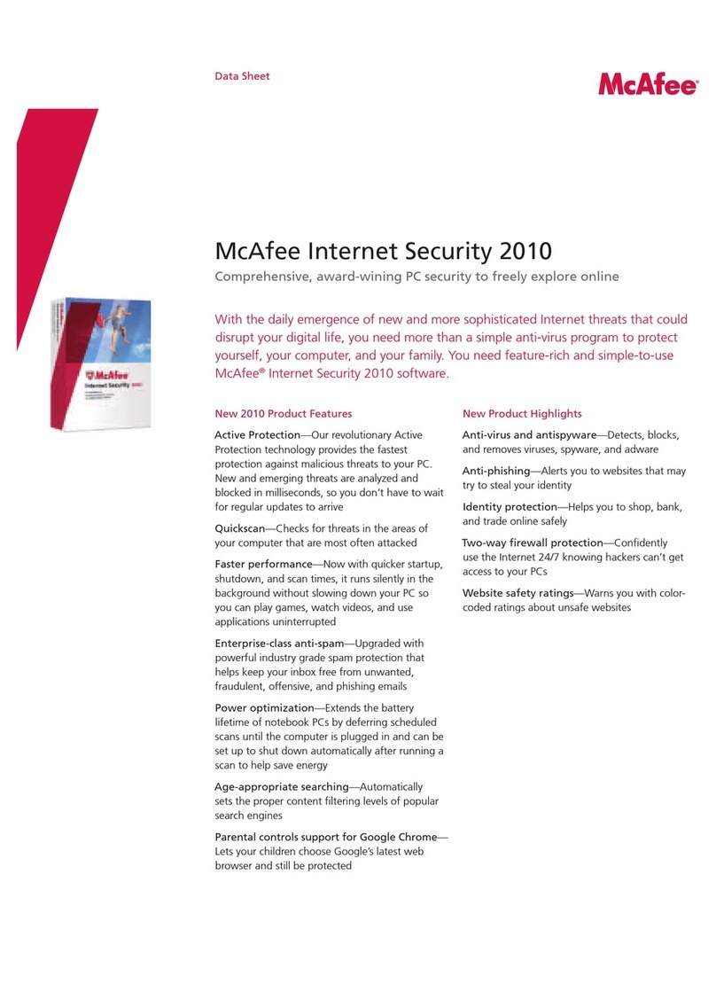 McAfee INTERNET SECURITY 2010 User manual