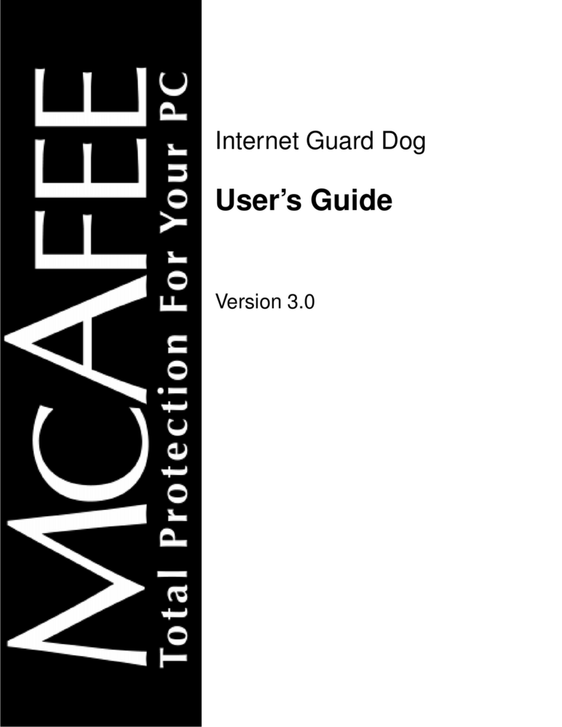 McAfee INTERNET GUARD DOG 3.0 User manual