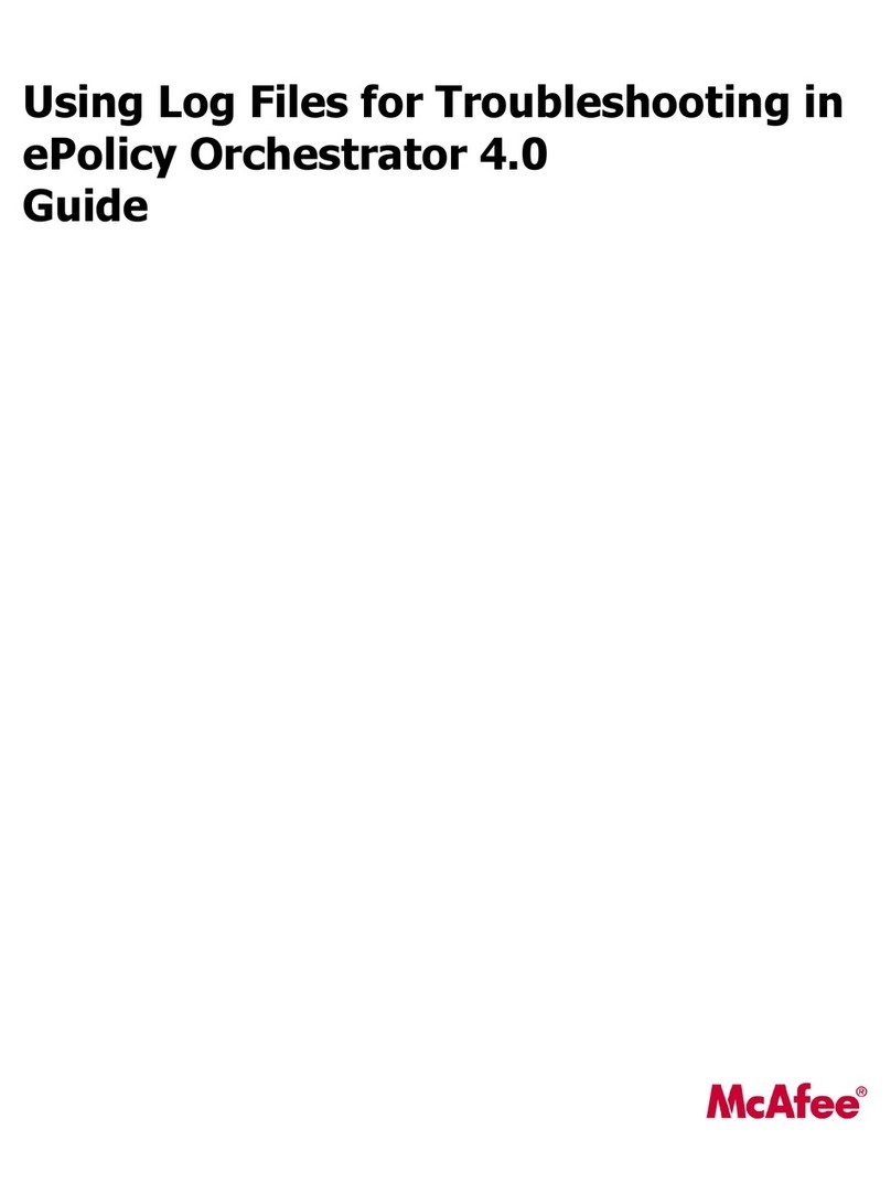 McAfee EPOLICY ORCHESTRATOR 4.0 - LOG FILES FOR User manual