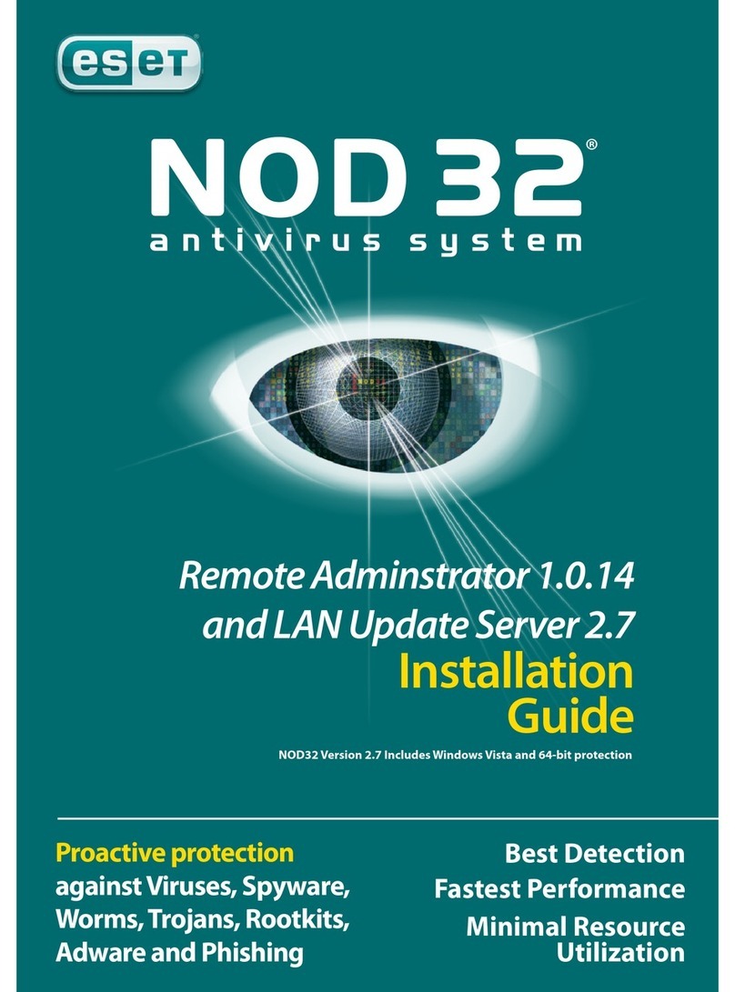 ESET REMOTE ADMINISTRATOR V1 User manual ESET REMOTE ADMINISTRATOR V1 User manual