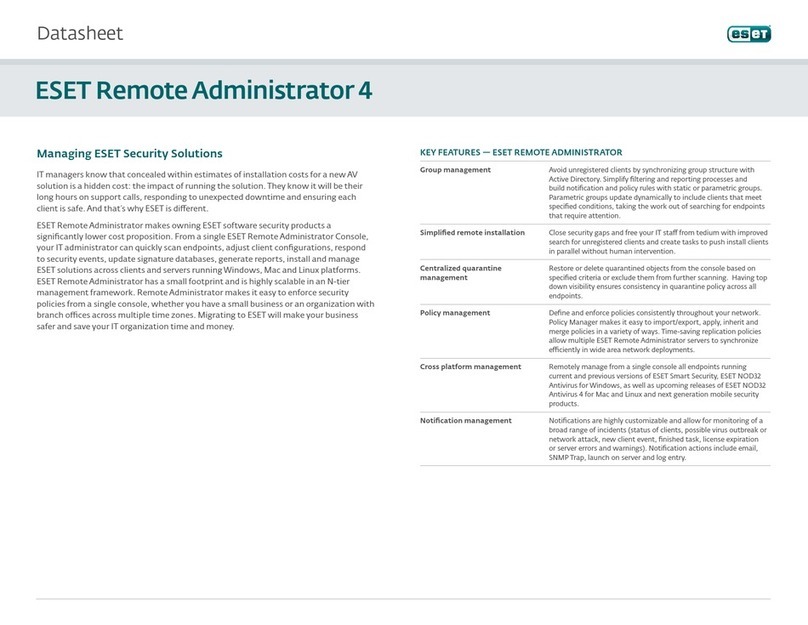 ESET REMOTE ADMINISTRATOR 4 datasheet