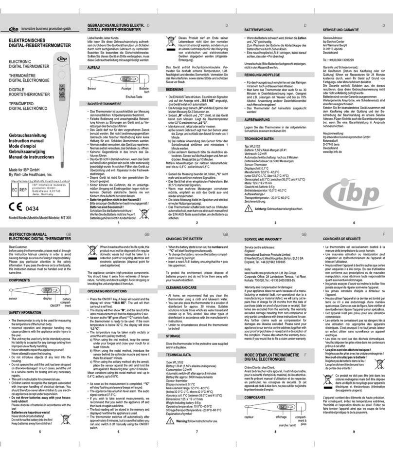IBP MT 301 instruction manual