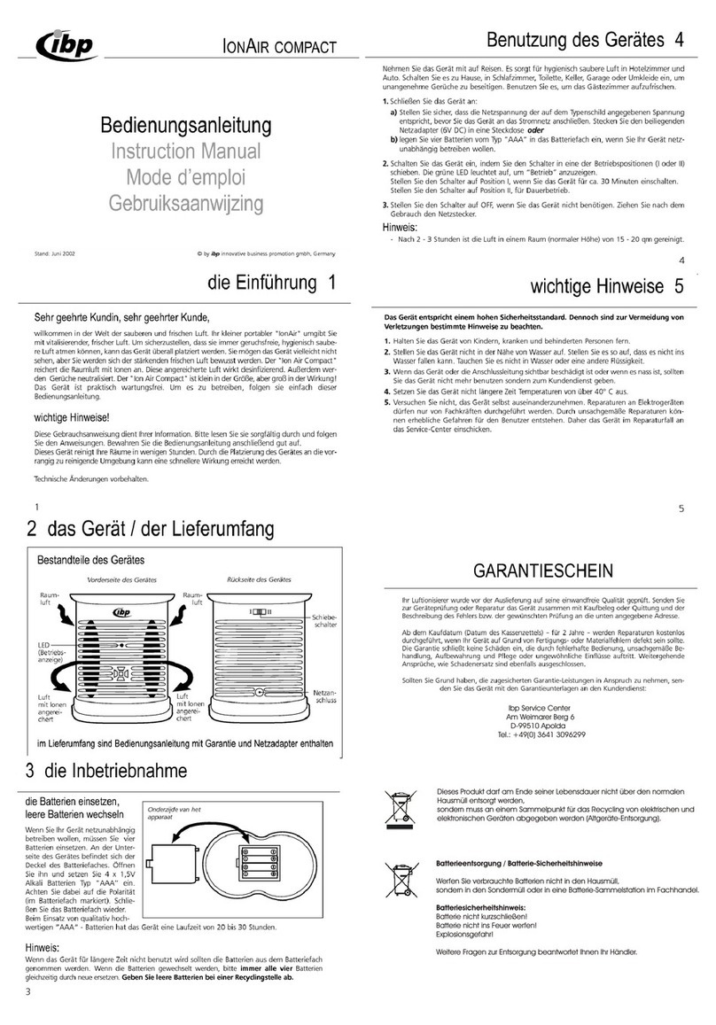 IBP ION AIR COMPACT User manual