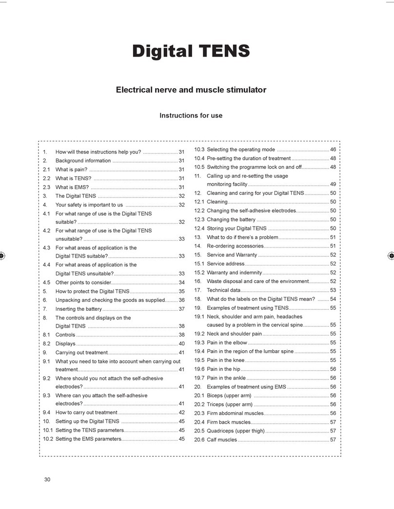 IBP DIGITAL TENS Instructions for use