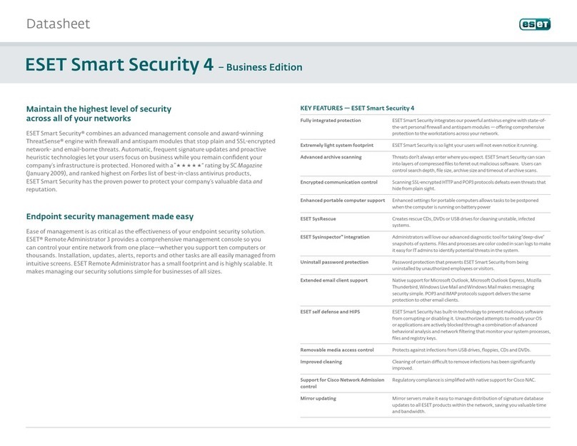 ESET SMART SECURITY 4 User manual