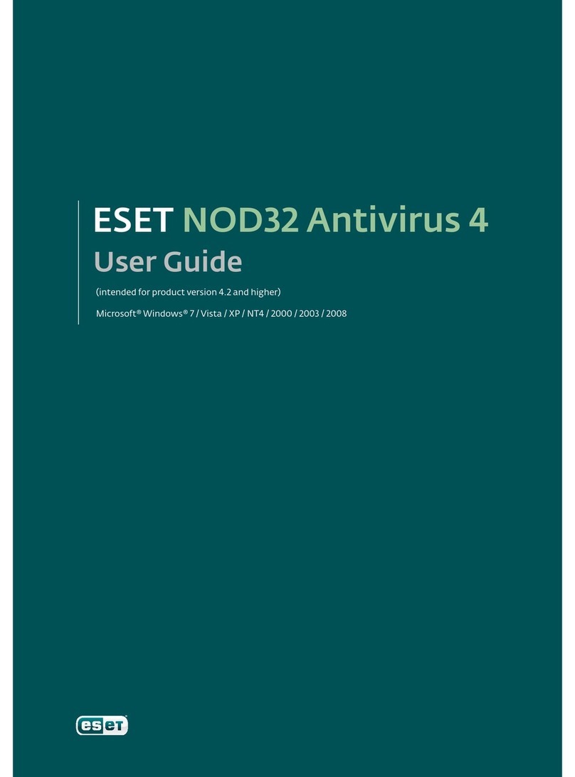 ESET NOD32 ANTIVIRUS 4 -  FOR MICROSOFT WINDOWS... User manual