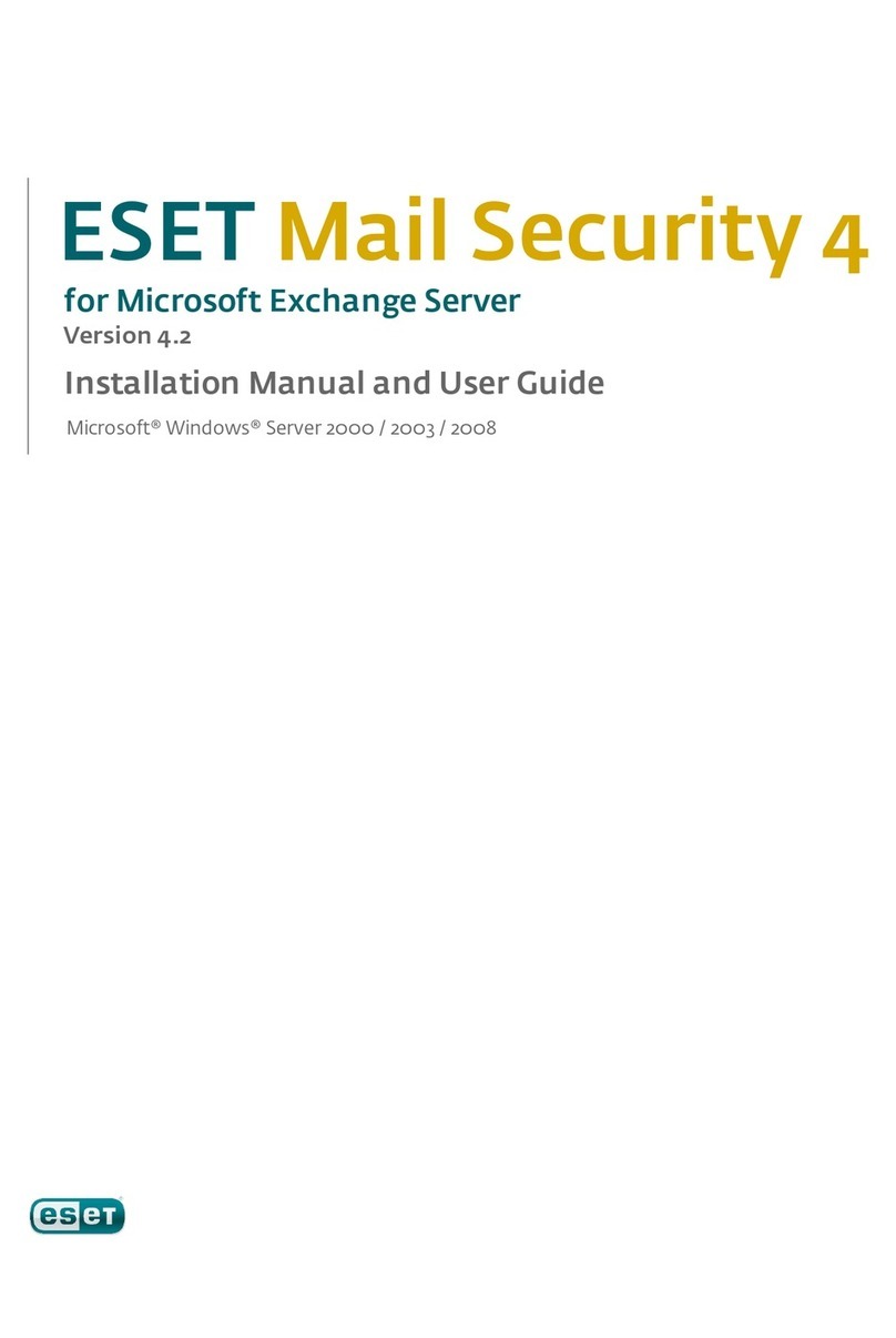 ESET MAIL SECURITY 4 - V4.2 FOR MICROSOFT EXCHANGE... installation manual