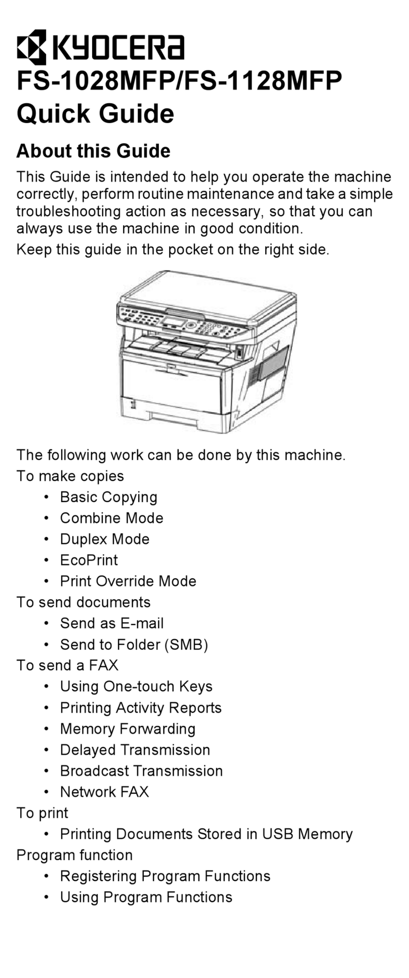 Kyocera FS-1028MFP DP User manual