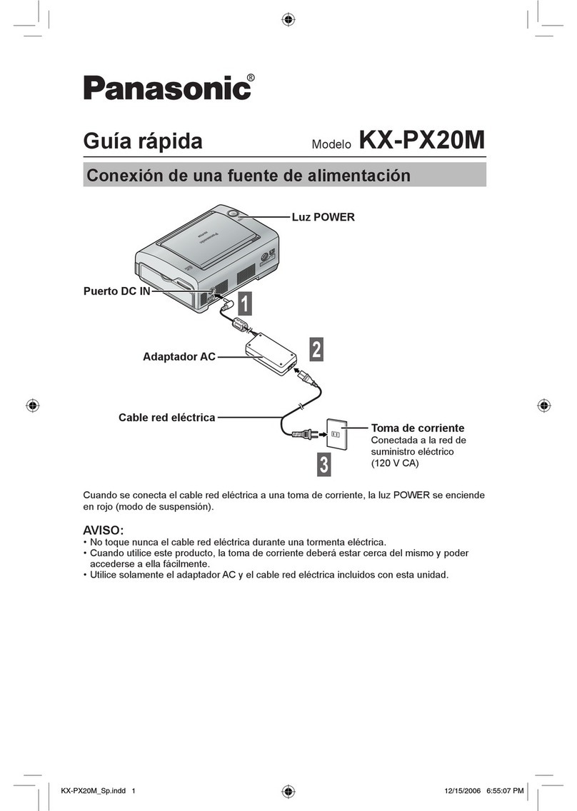 Panasonic KX-PX20M - Photo Printer - 20 Sheets User manual