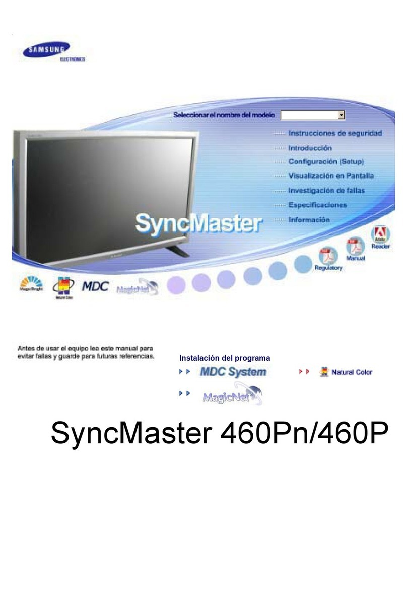 Samsung 460Pn - SyncMaster - 46" LCD Monitor User manual