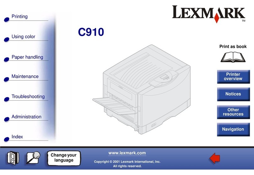 Lexmark 12N0008 - C 910 Color LED Printer Operating instructions