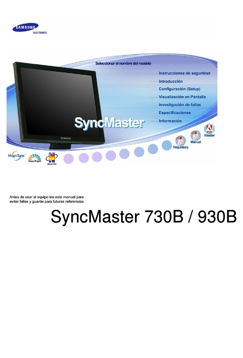 Samsung 730B - SyncMaster - 17" LCD Monitor User manual