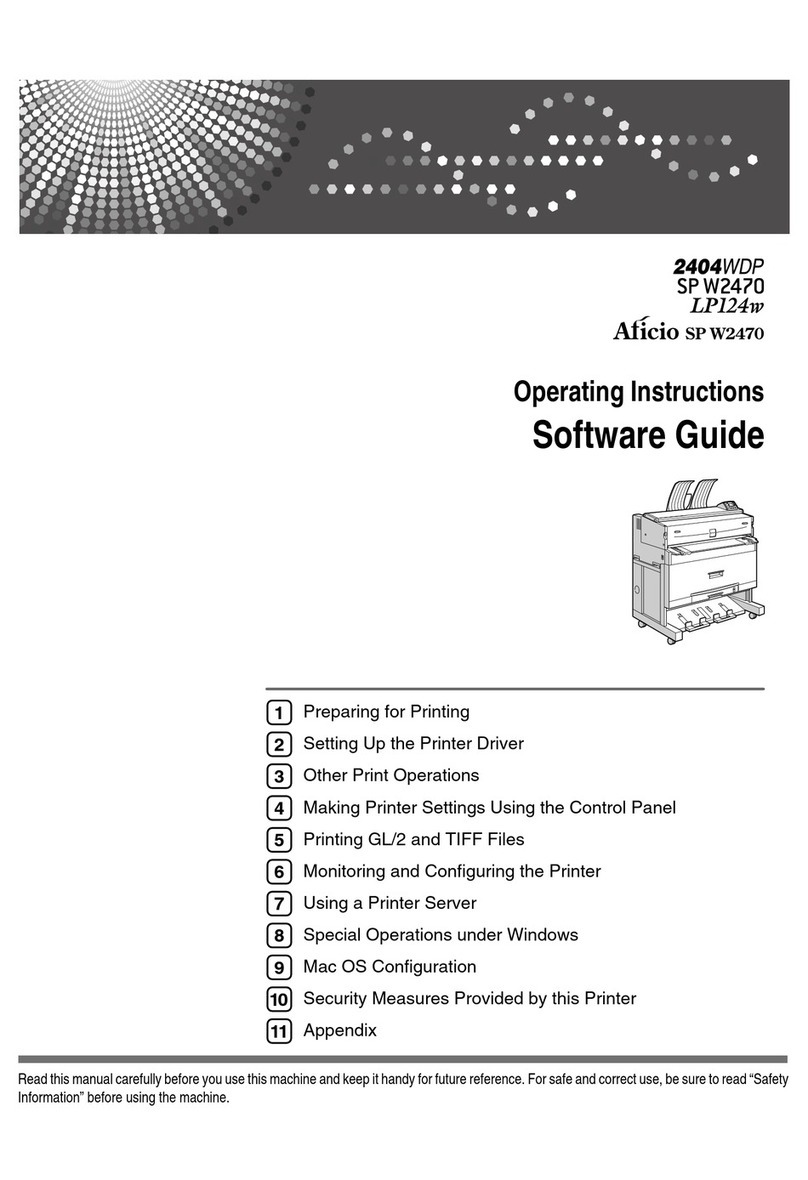 Ricoh Aficio SP W2470 Quick start guide