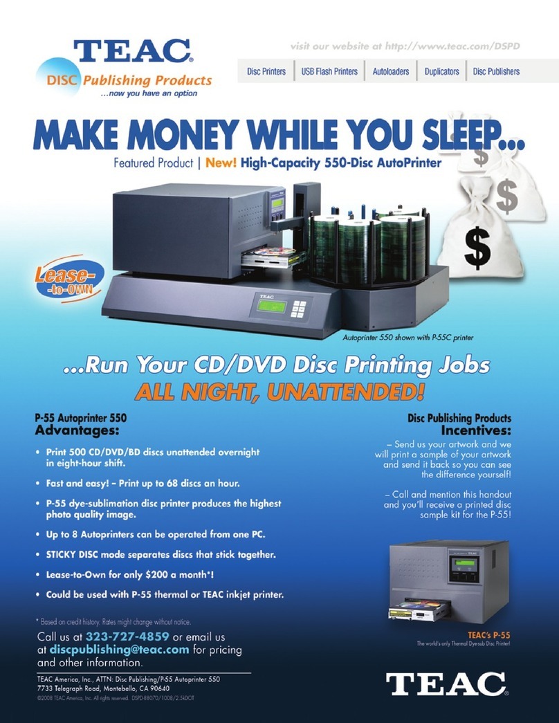 Teac P-55 AutoPrinter User manual