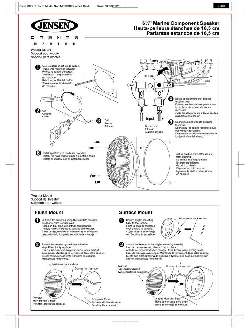 Jensen MSX60CSS Installation