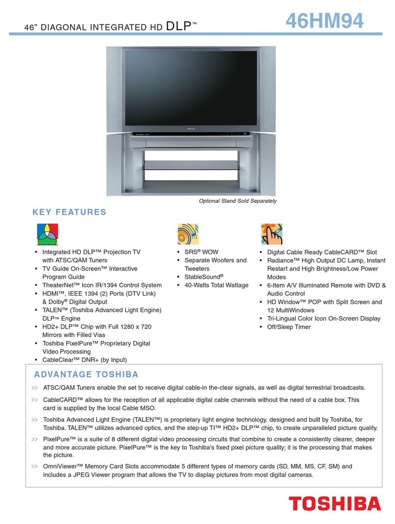 Toshiba TheaterWide 46HM94 Specifications