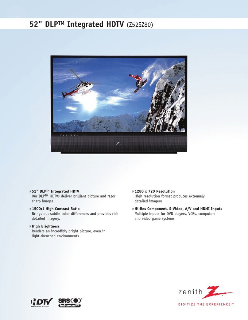Zenith Z52SZ80 User manual