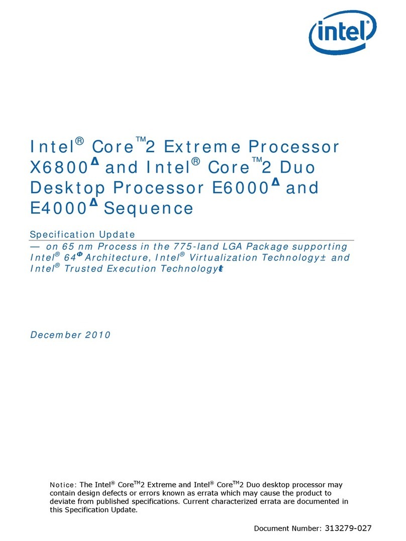 Intel E6600 - Core 2 Duo Dual-Core Processor User manual