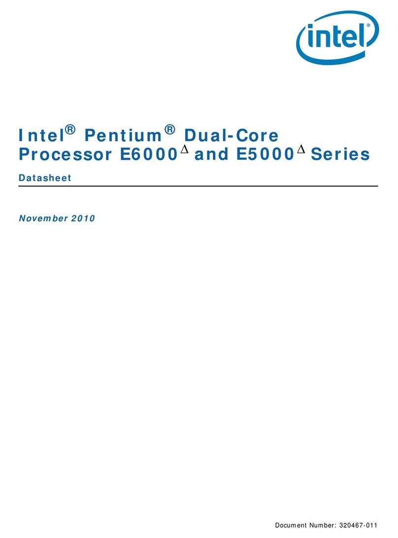Intel E6300 - Core 2 Duo Dual-Core Processor User manual