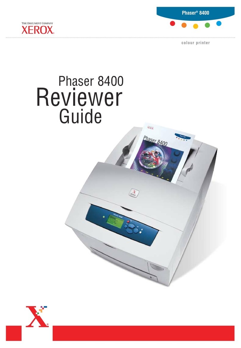 Xerox 8400B - Phaser Color Solid Ink Printer User manual