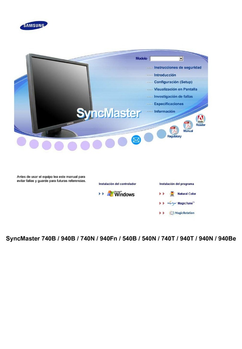 Samsung 740B - SyncMaster - 17" LCD Monitor User manual