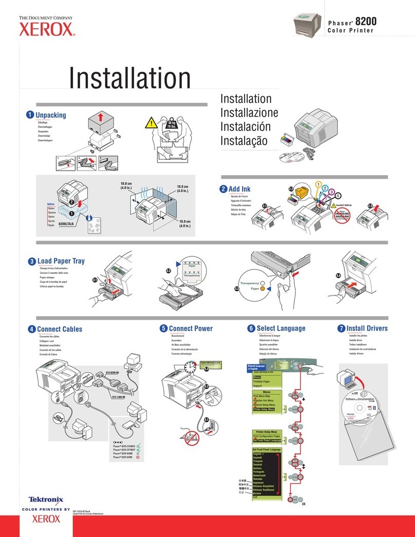 Xerox 8200B - Phaser Color Solid Ink Printer User manual