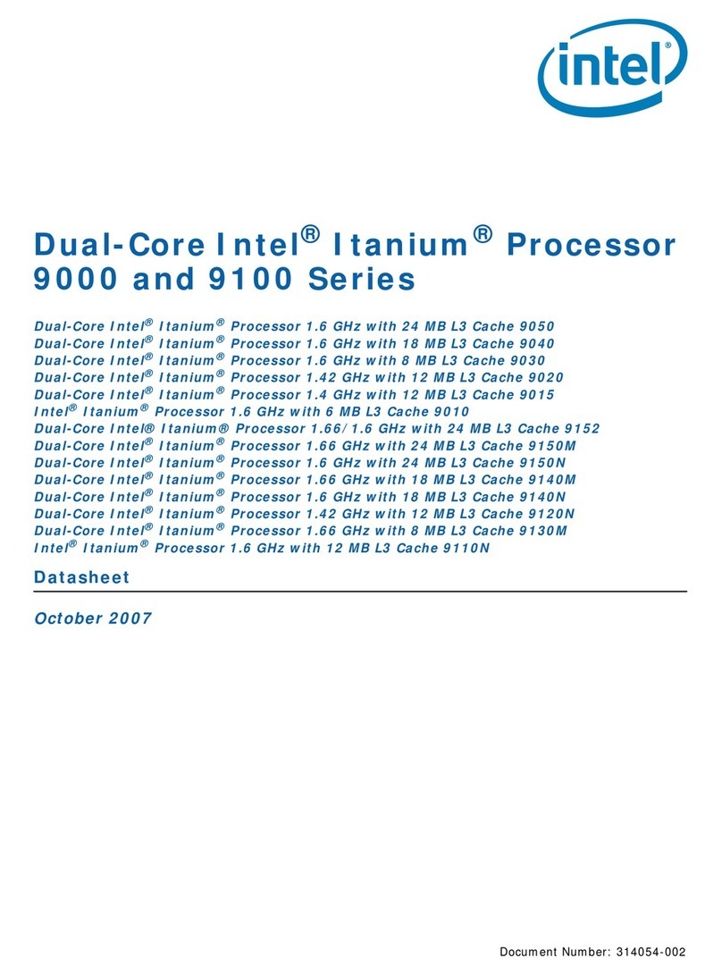 Intel P9500 - Core 2 Duo 2.53 GHz 6M L2 Cache 1066MHz FSB Socket P Mobile... User manual