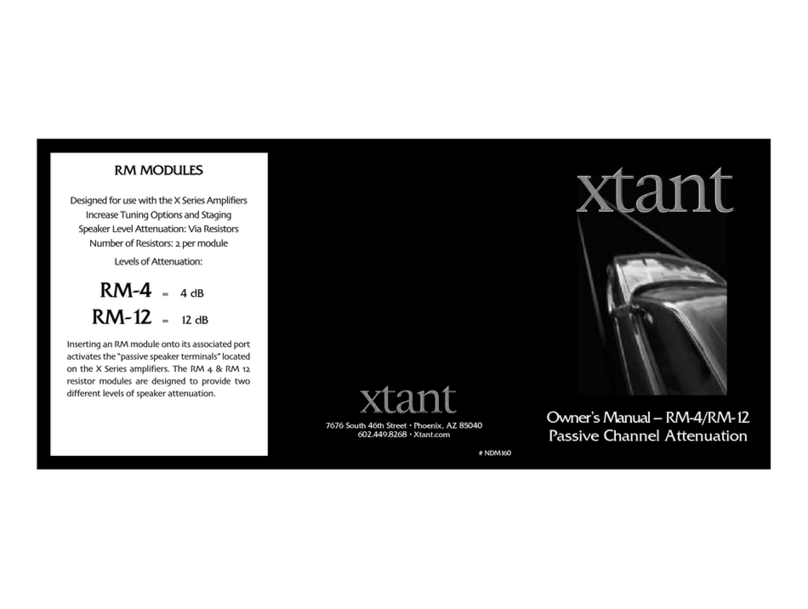 Xtant RM-12 User manual