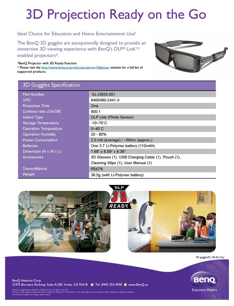 BenQ 3D Glasses 2 User manual