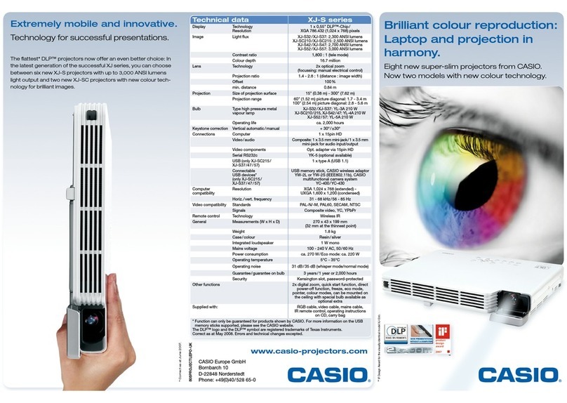 Casio XJ-A145V SERIES User manual