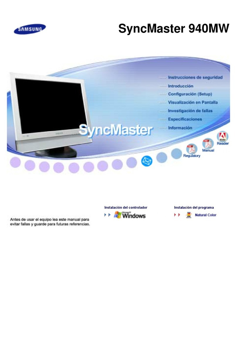 Samsung 940MW - SyncMaster - 19" LCD Monitor user manual Samsung 940MW - SyncMaster - 19" LCD Monitor user manual