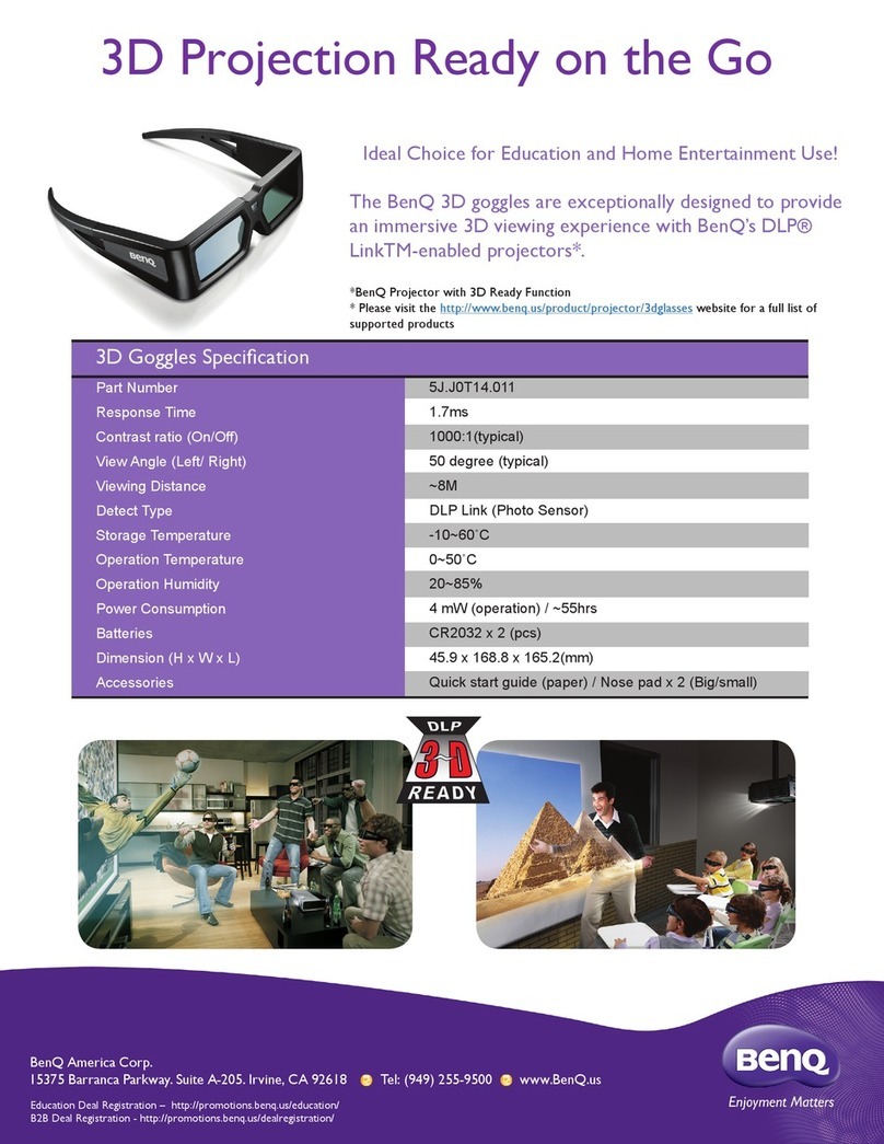 BenQ 3D Glasses User manual