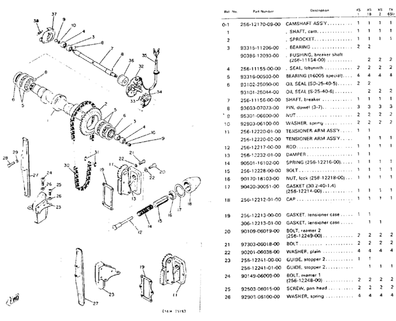 Suzuki XS 600 - SCHEMATICS 1970-1973 User manual