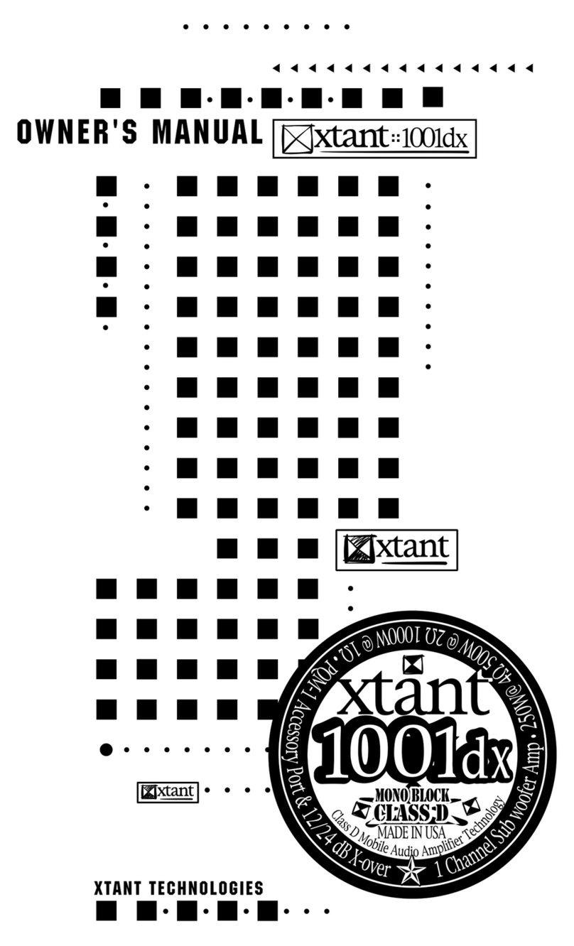 Xtant 1001DX User manual