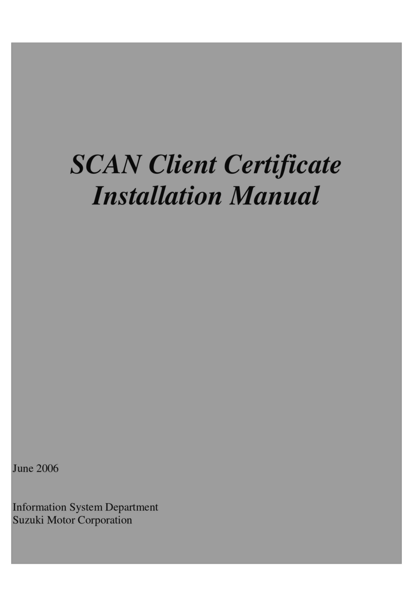Suzuki SCAN CLIENT CERTIFICATE - installation manual Suzuki SCAN CLIENT CERTIFICATE - installation manual