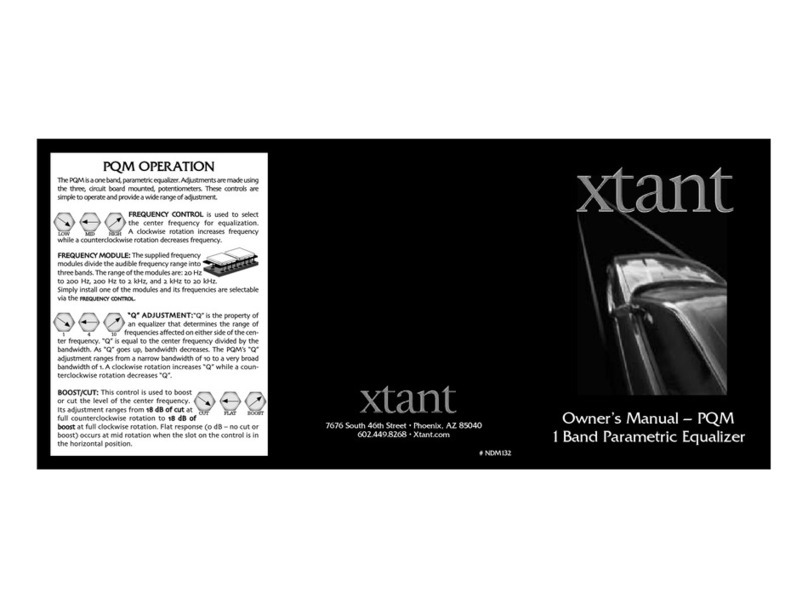 Xtant PQM owner's manual