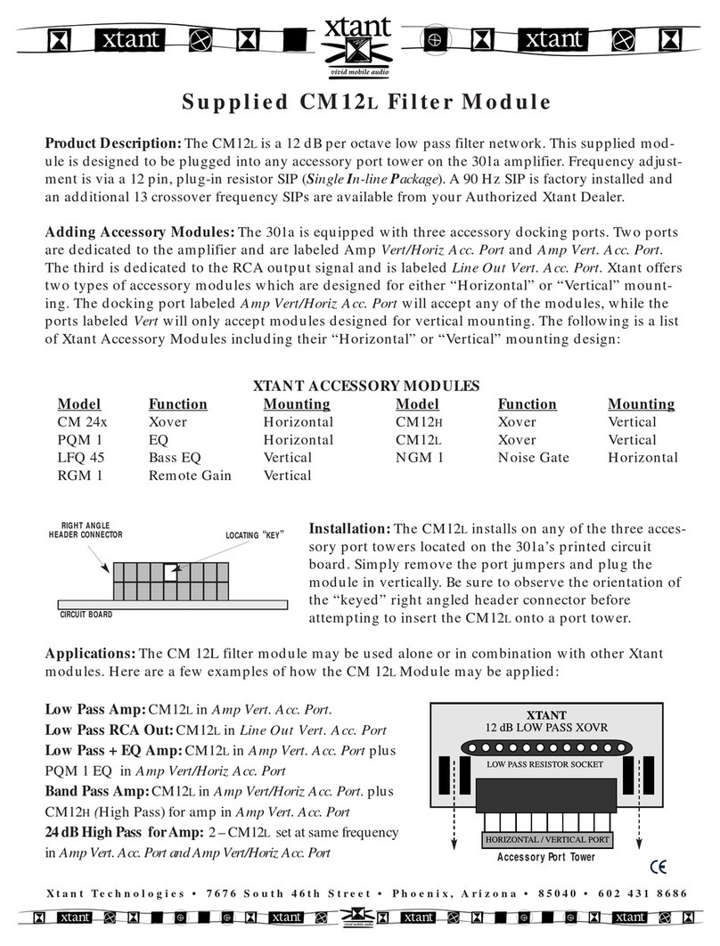 Xtant CM12L User manual