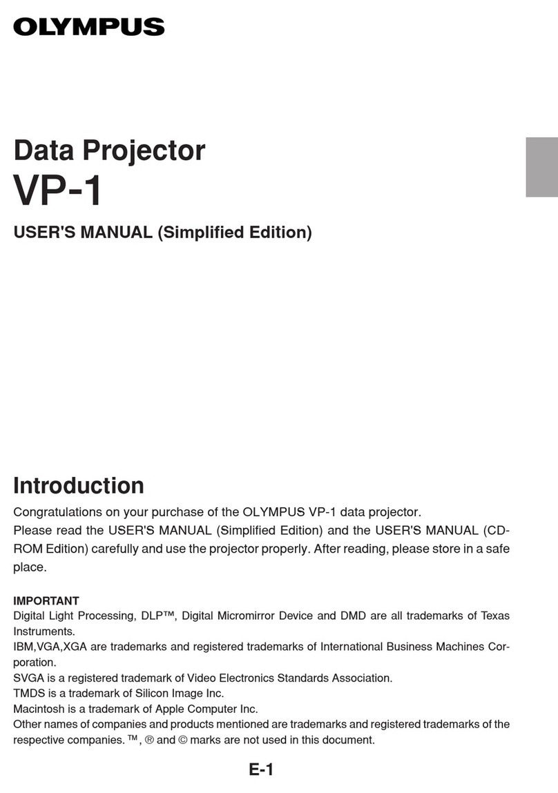 Olympus VP-1 - Data Projector - DLP User manual