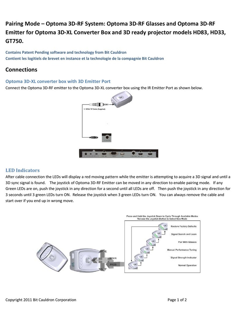 Optoma HD83 User manual