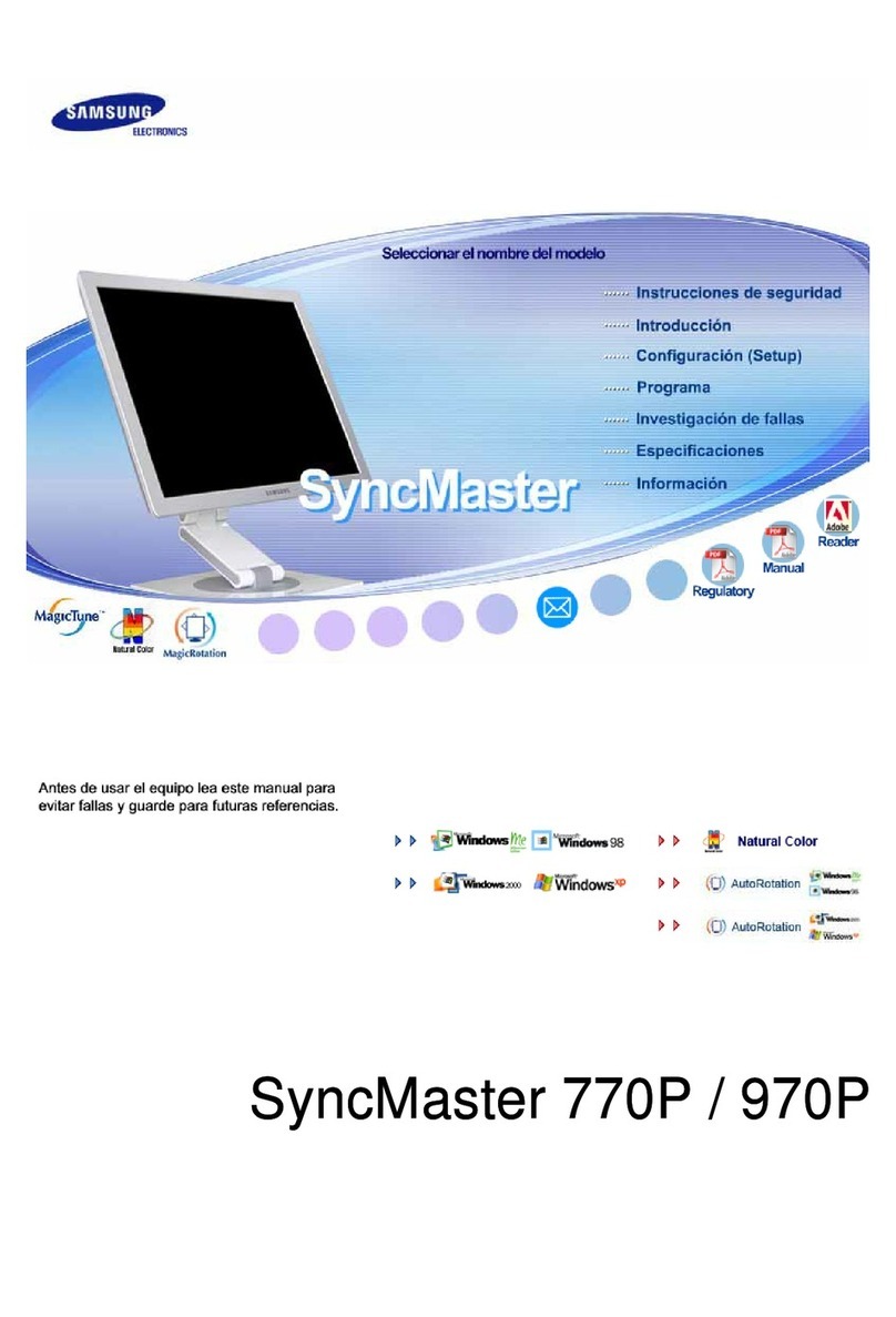 Samsung 970P - SyncMaster - 19" LCD Monitor User manual