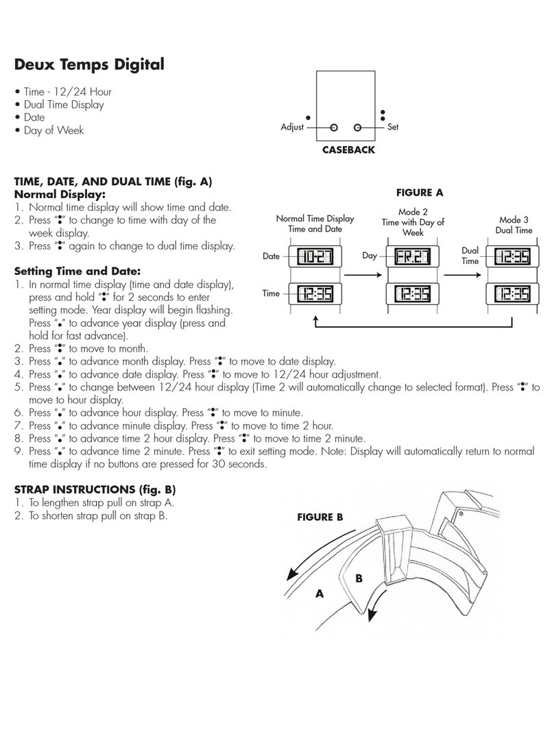 Fossil DEUX TEMPS DIGITAL User manual