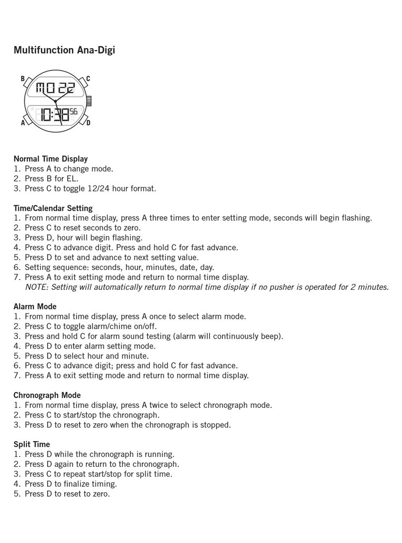 Fossil MULTIFUNCTION Ana-Digi User manual