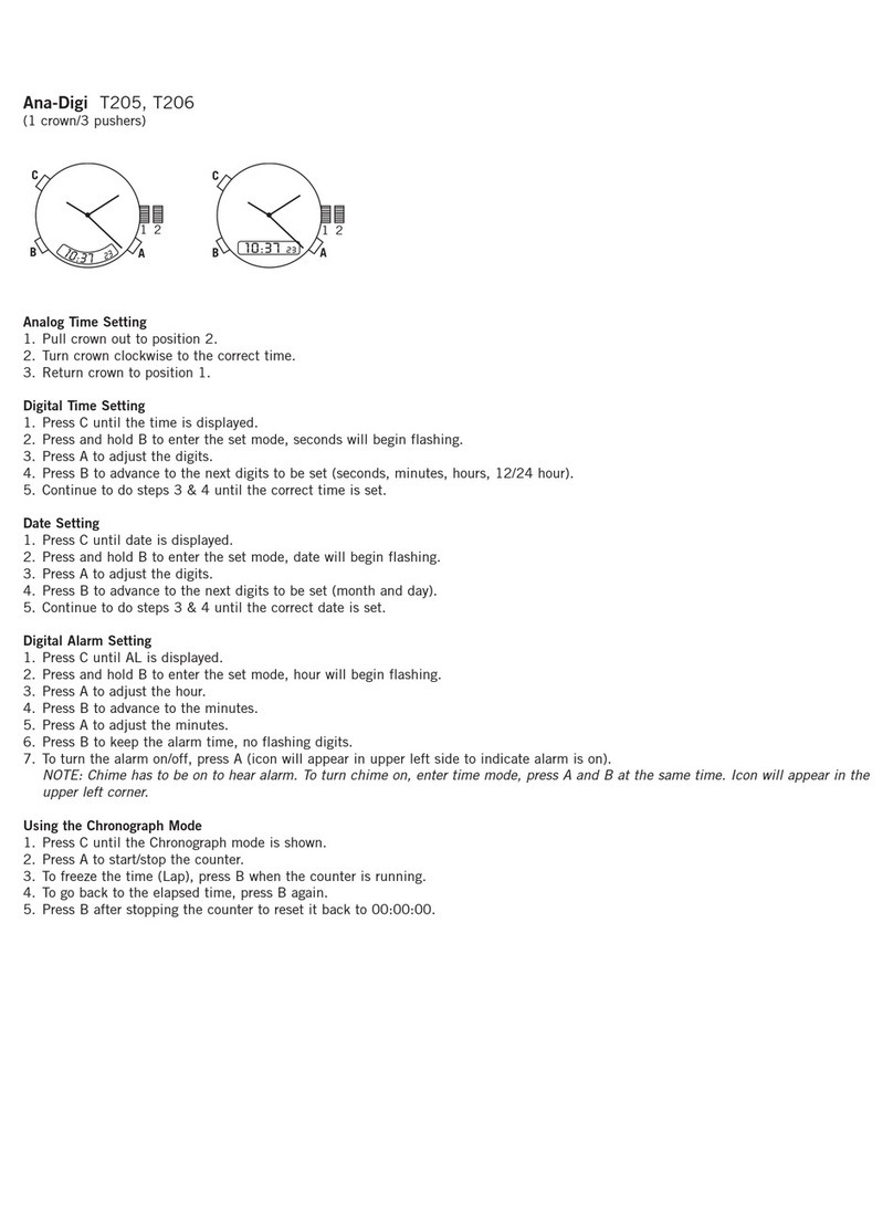 Fossil ANA DIGI T205 Guide