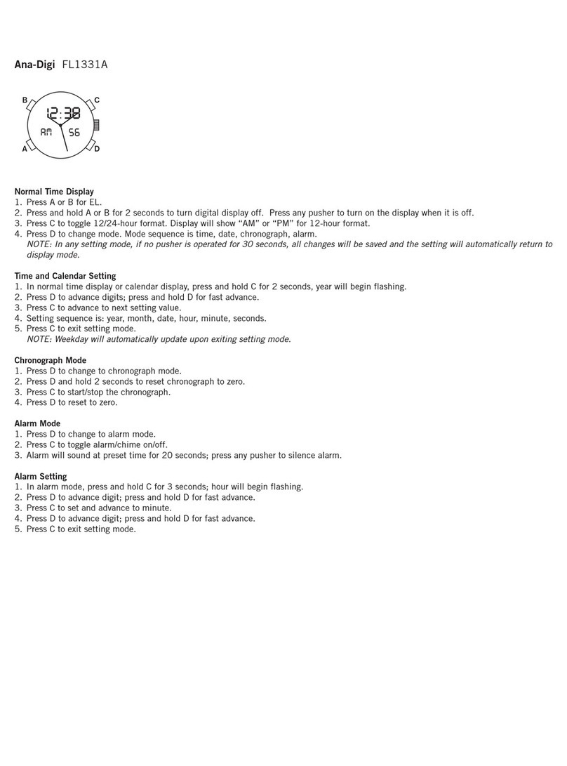 Fossil ANA DIGI FL1331A User manual
