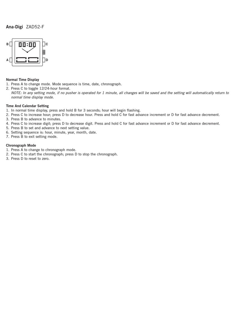 Fossil ANA-DIGI ZAD52-F User manual Fossil ANA-DIGI ZAD52-F User manual
