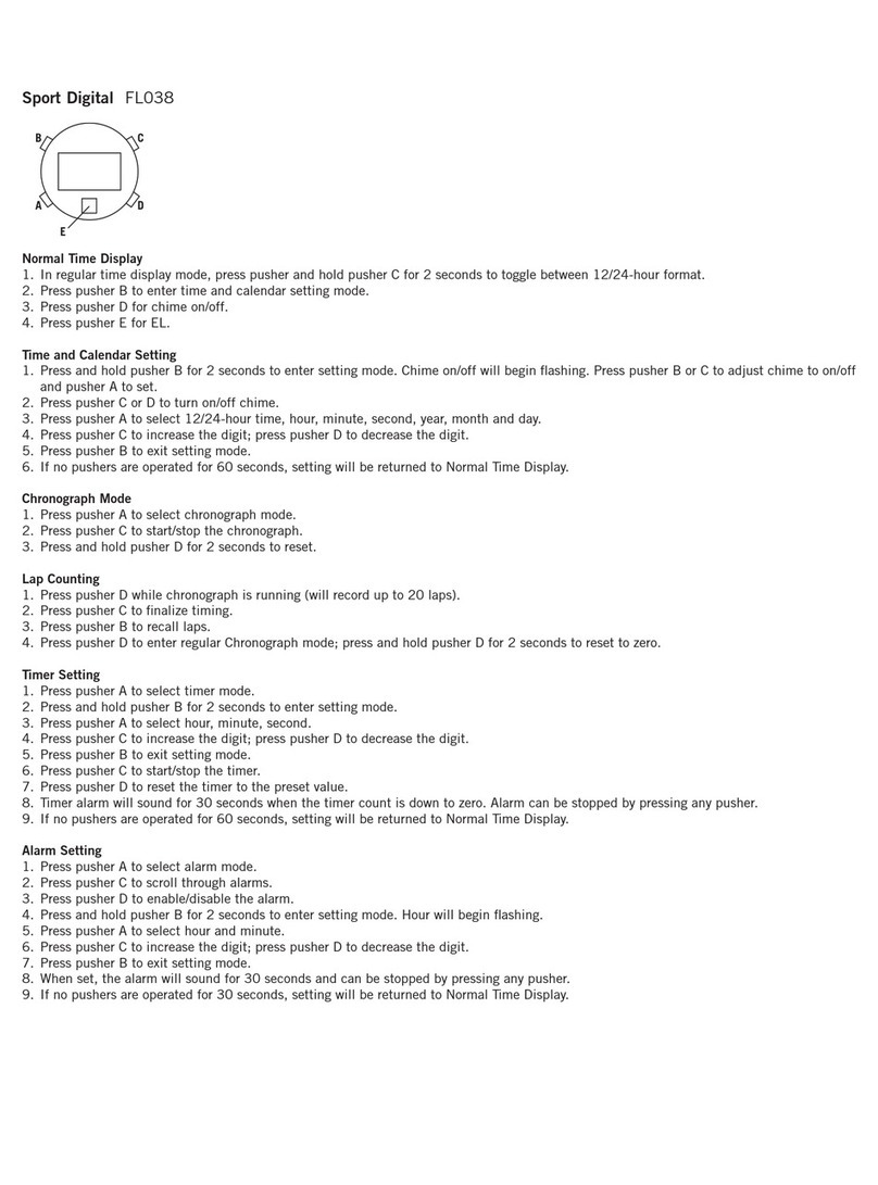 Fossil SPORT DIGITAL FL038 User manual