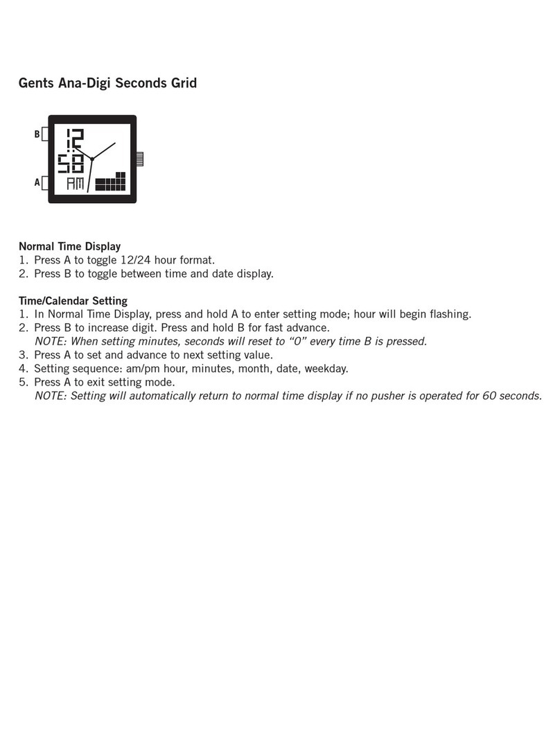 Fossil GENTS ANA DIGI SECONDS GRID User manual