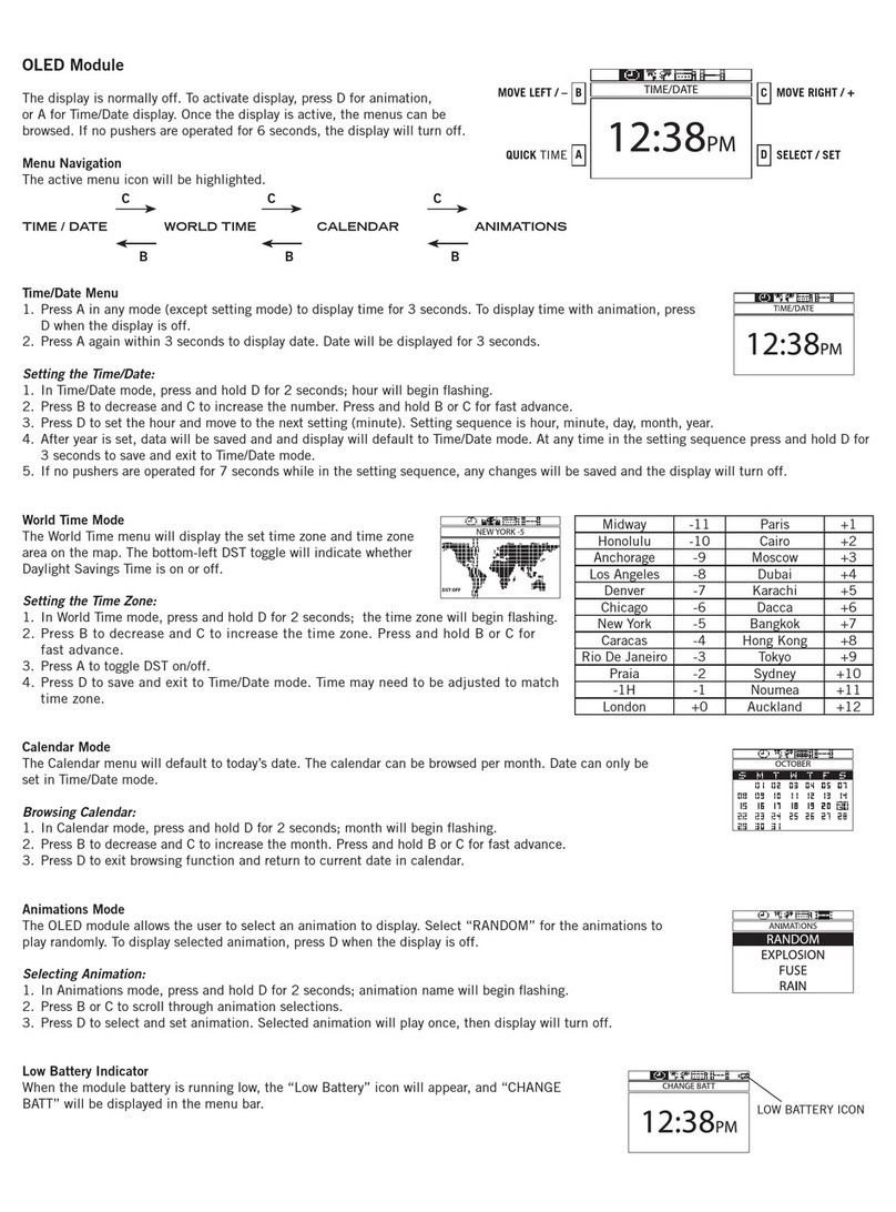 Fossil DIGITAL OLED MODULE User manual